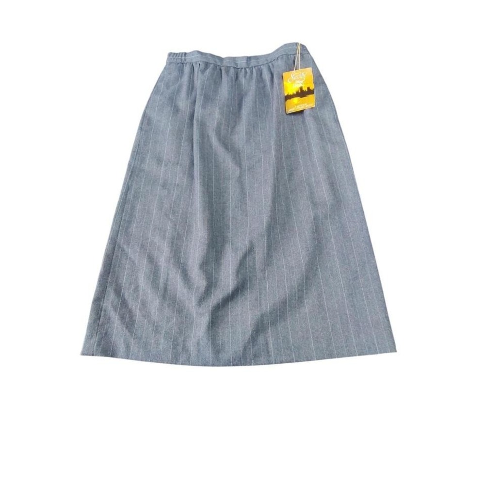 Vintage wool skirt NWT Saville Pin Striped‎ sz 12